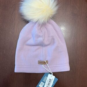 NWT Loulou Lollipop Waffle Pom Pom Hat Lavender 12-24M